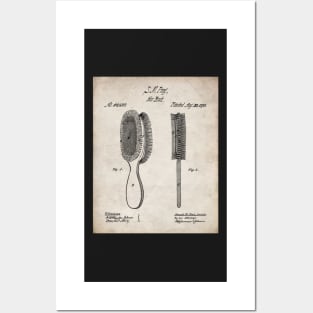 Brush Patent - Hair Stylist Beauty School Decor Art - Antique Posters and Art